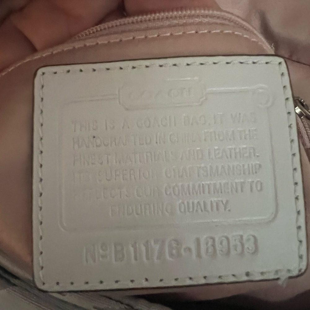 Coach Kristin Op Art Sateen Hippie Bag in Grey and White with Leather Trim - Picture 3 of 9